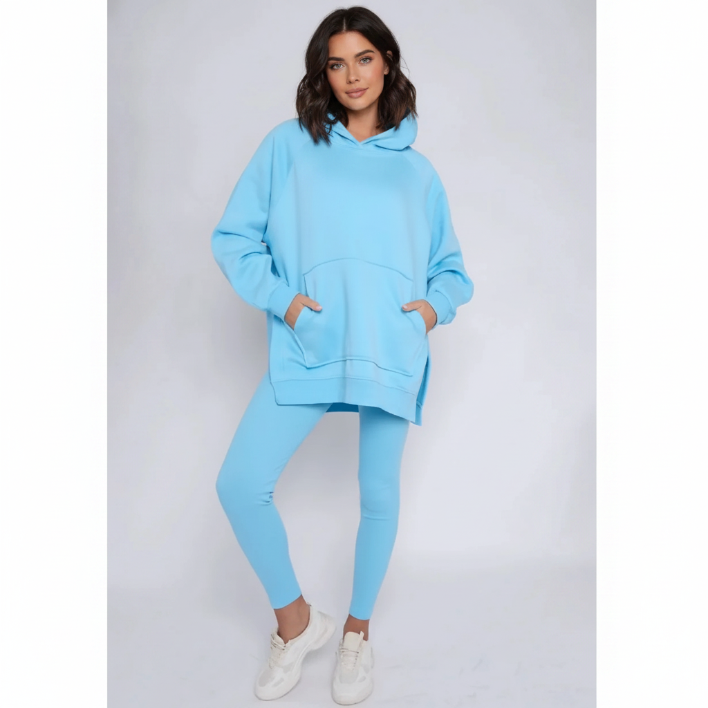 Women’s Hoodie Leggings Set 2 Piece Tracksuit Oversized Loungewear Gym - Image 3